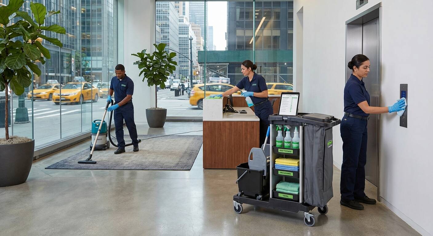 Professional commercial cleaning service in NYC kitchen and breakroom