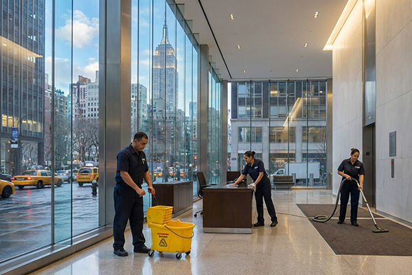 Lecture halls filled with attendees are cleaned regularly by Impeccable Cleaning NYC as part of facility maintenance.